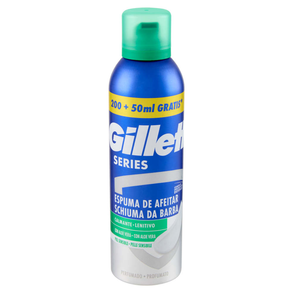 Gillette Series Schiuma da Barba Lenitivo 200 + 50 ml Gratis*