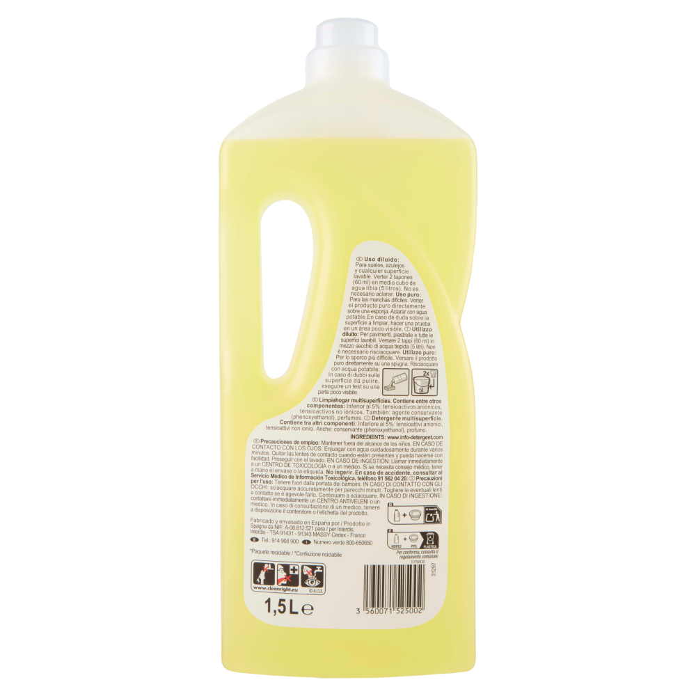 Carrefour Essential Detergente Multisuperficie Limone 1,5 L
