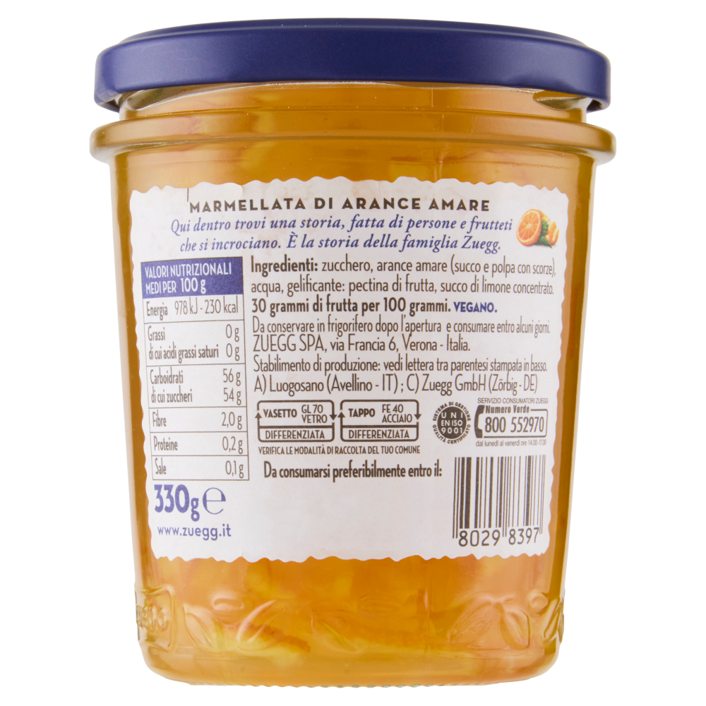 Zuegg I frutteti di Oswald Zuegg Arance Amare 330 g