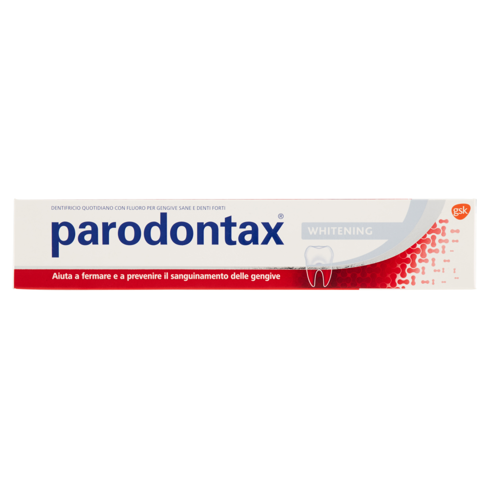 Parodontax Whitening, dentifricio denti sbiancante con Fluoro elimina le macchie 75 ml