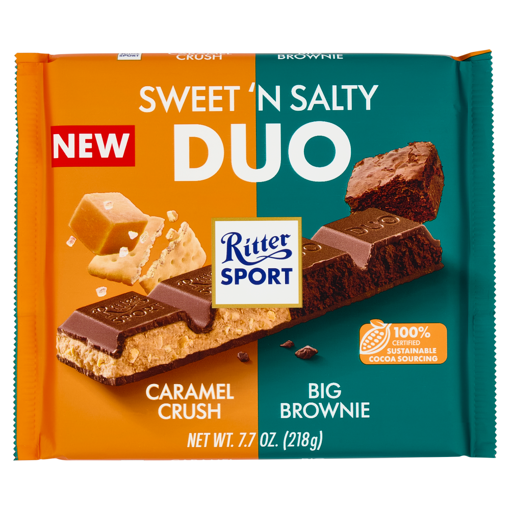 Ritter Sport Sweet 'n Salty Duo Caramel Crush Big Brownie 218 g