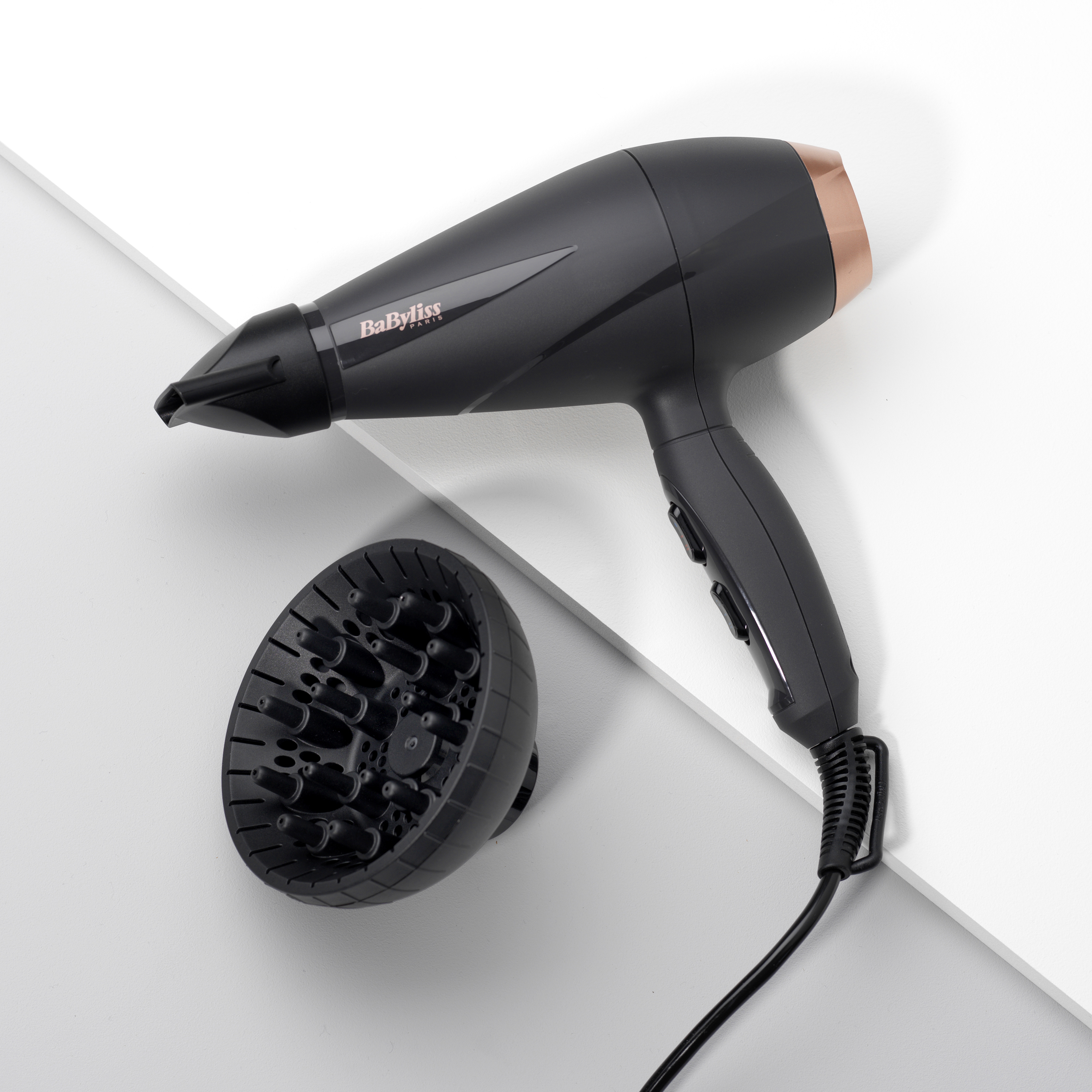 BaByliss Smooth Pro 2100 asciuga capelli 2100 W Nero, Oro rosa