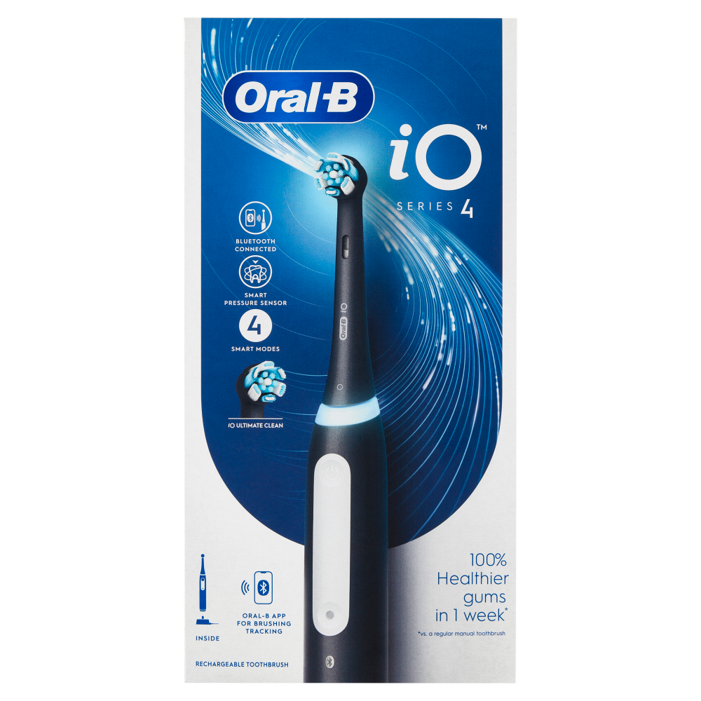 Oral-B iO Series 4 Spazzolino Elettrico Denti Ricaricabile Matt Black
