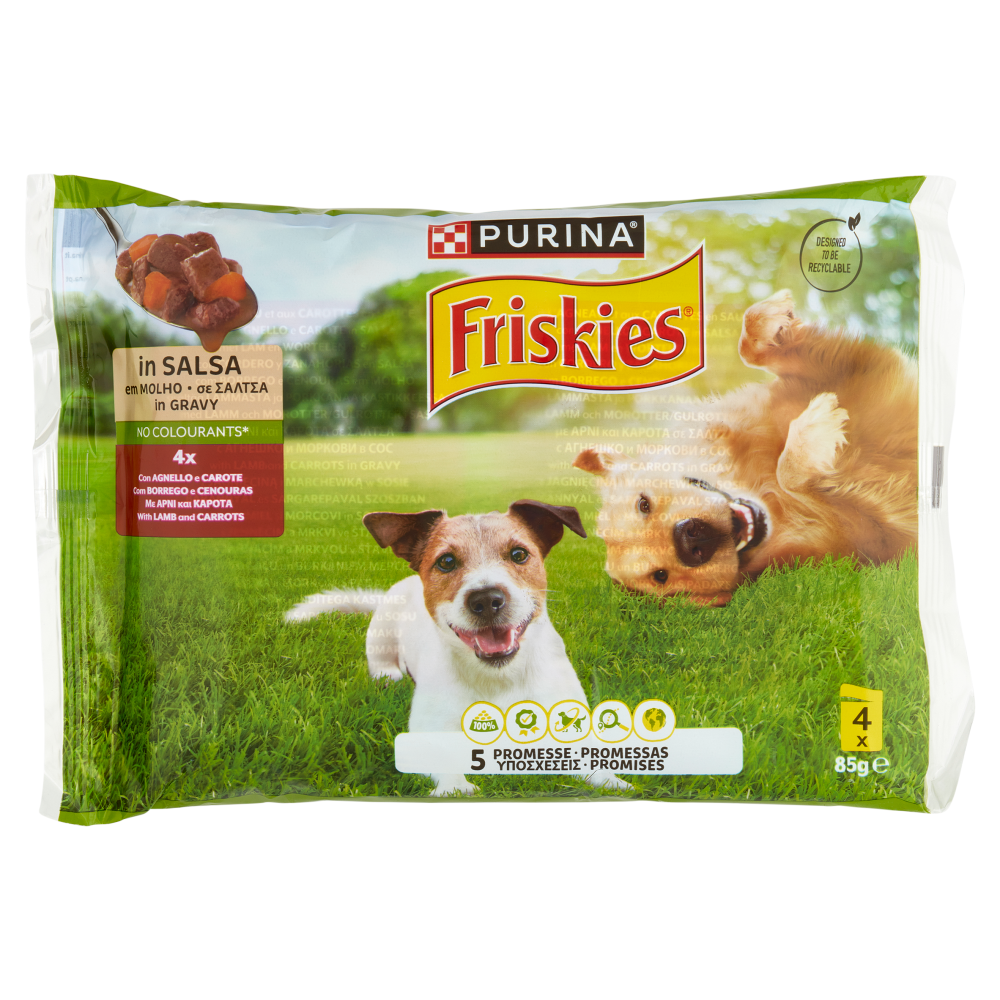 PURINA FRISKIES In Salsa Con Agnello e Carote 4 x 85 g
