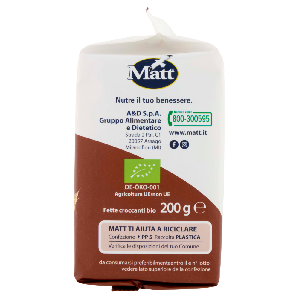 Matt Pan Crispy Sesamo Bio 200 g