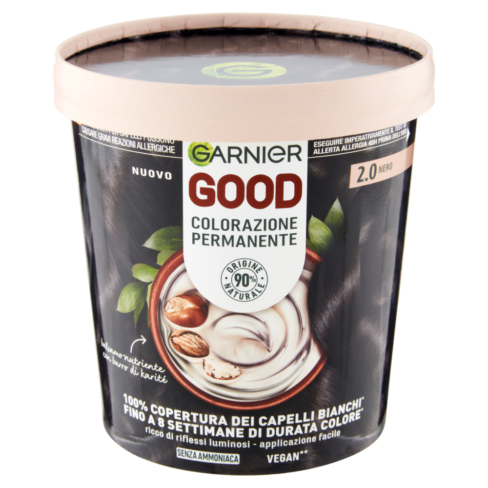 Garnier GOOD 2.0 Nero, colorazione permanente senza ammoniaca, 90% origine naturale