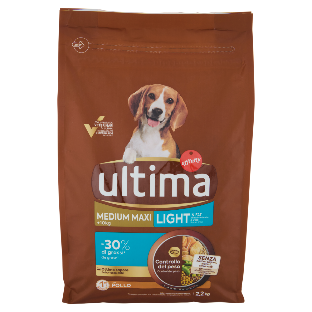 ultima Medium Maxi +10kg Light in Fat con Pollo 2,2 kg