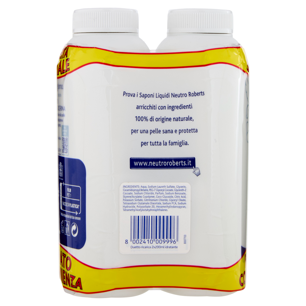Neutro Roberts Idratante Classico Sapone Liquido 2 x 200 ml