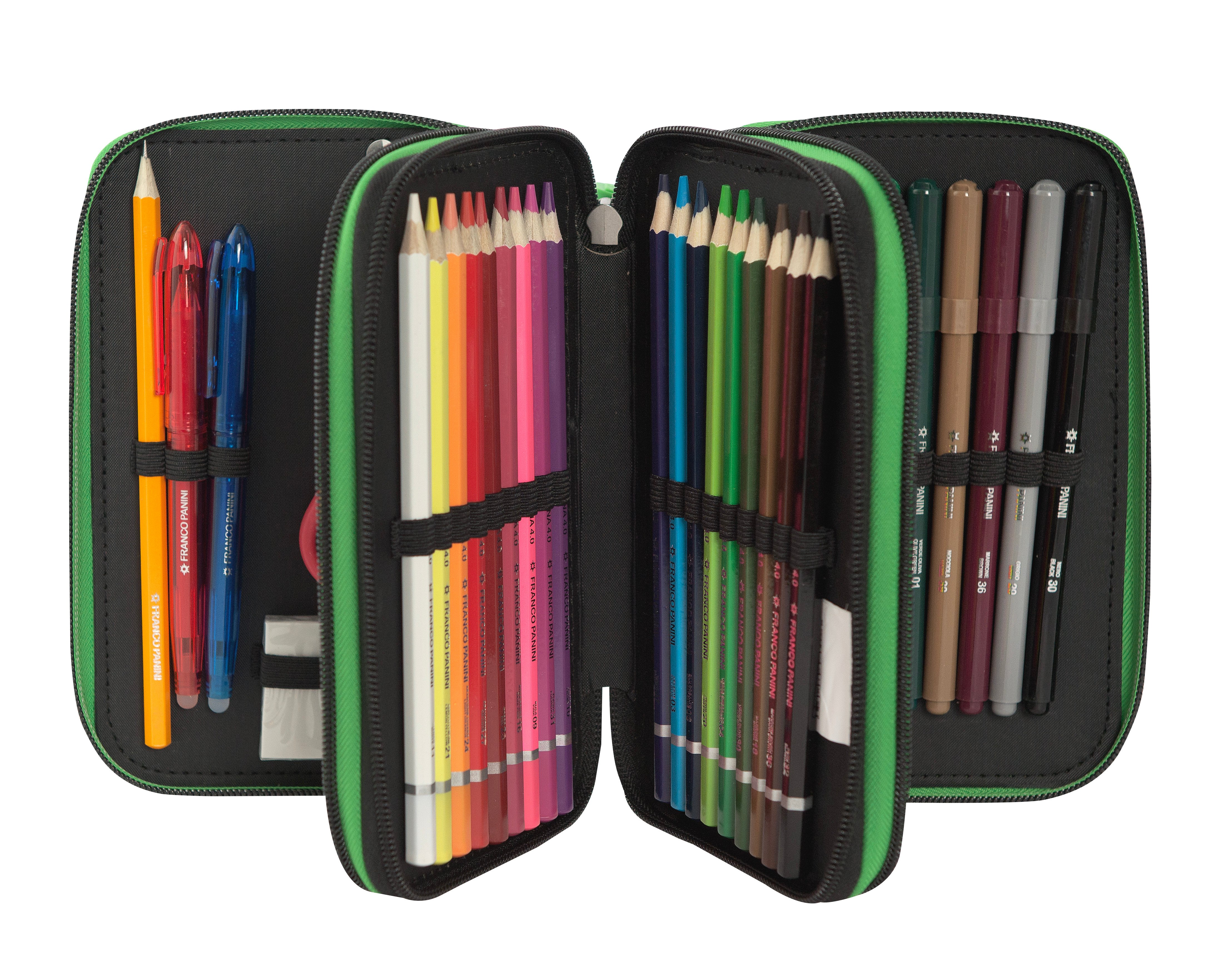 Carrefour 8058263203760 astuccio per matita Astuccio portamatite Nero, Verde