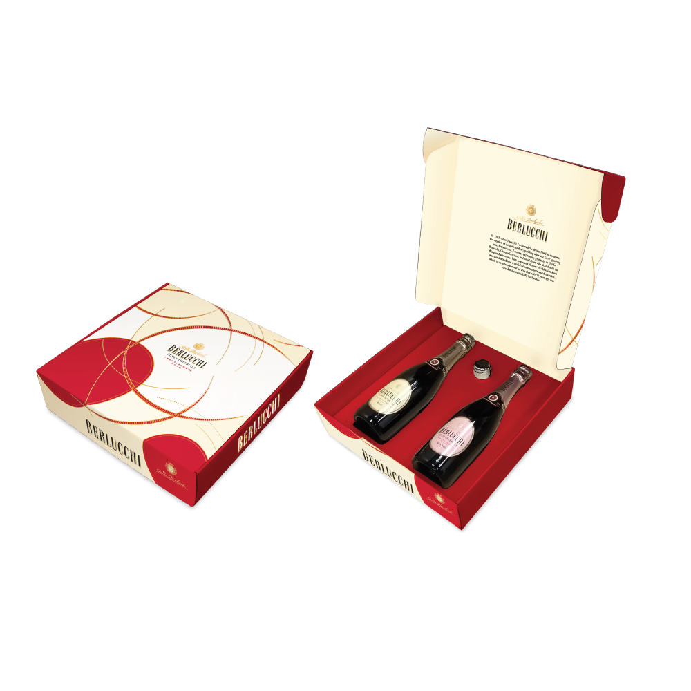 Astuccio contenente 1 bott. Cuvée Imperiale Brut 0,750 + 1 bott. Cuvée Imperiale Max Rosé + stopper