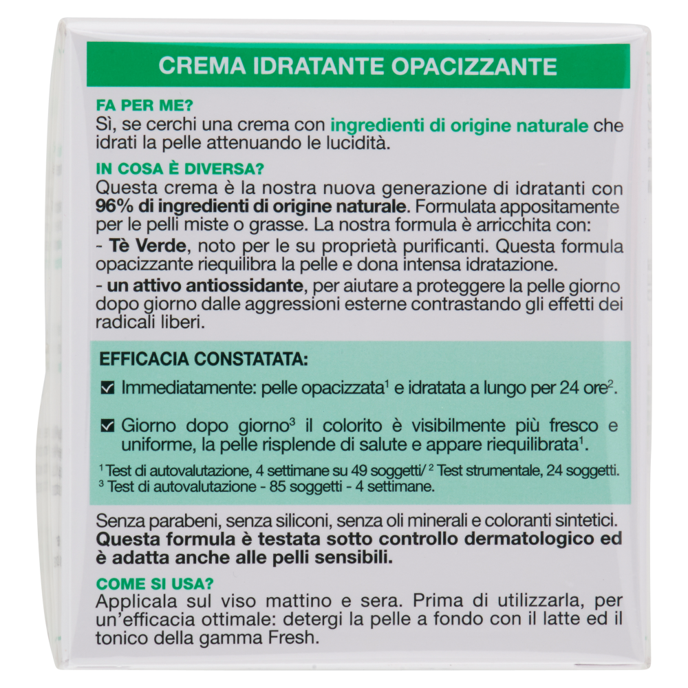 Garnier Idratante Prodigiosa con Tè Verde - Crema viso idratante opacizzante per pelli miste - 50 ml