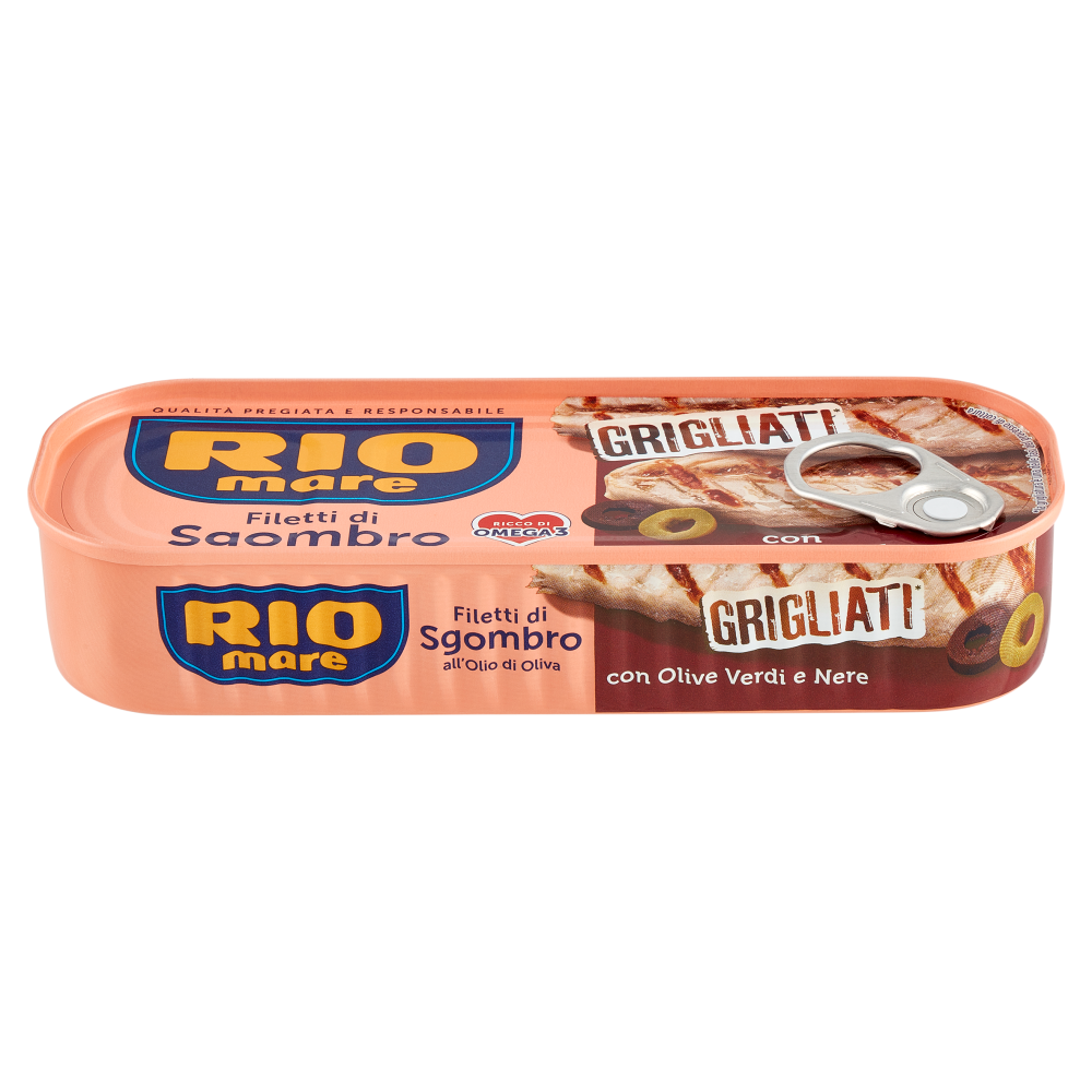 Rio mare Filetti di Sgombro all'Olio di Oliva con Olive Verdi e Nere Grigliati* 120 g