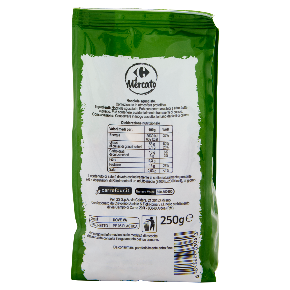 Carrefour il Mercato Nocciole sgusciate 250 g
