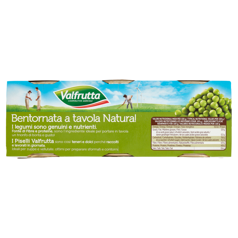 Valfrutta Piselli Medi Italiani 3 x 410 g