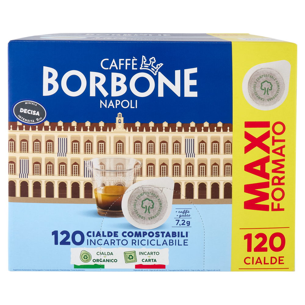 Caff&egrave; Borbone Miscela Decisa Cialde Compostabili* 120 x 7,2 g