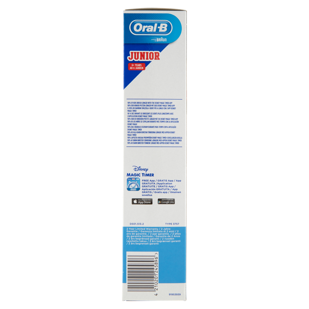 Oral-B Spazzolino Elettrico Ricaricabile Junior +6 anni con Minnie