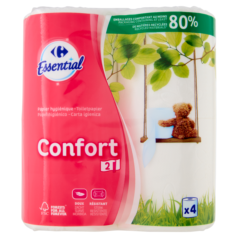 Carrefour Essential Carta igienica Confort 4 pz