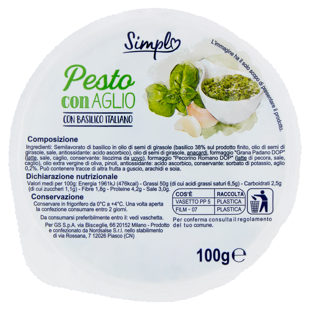 Simpl Pesto con Aglio 100 g