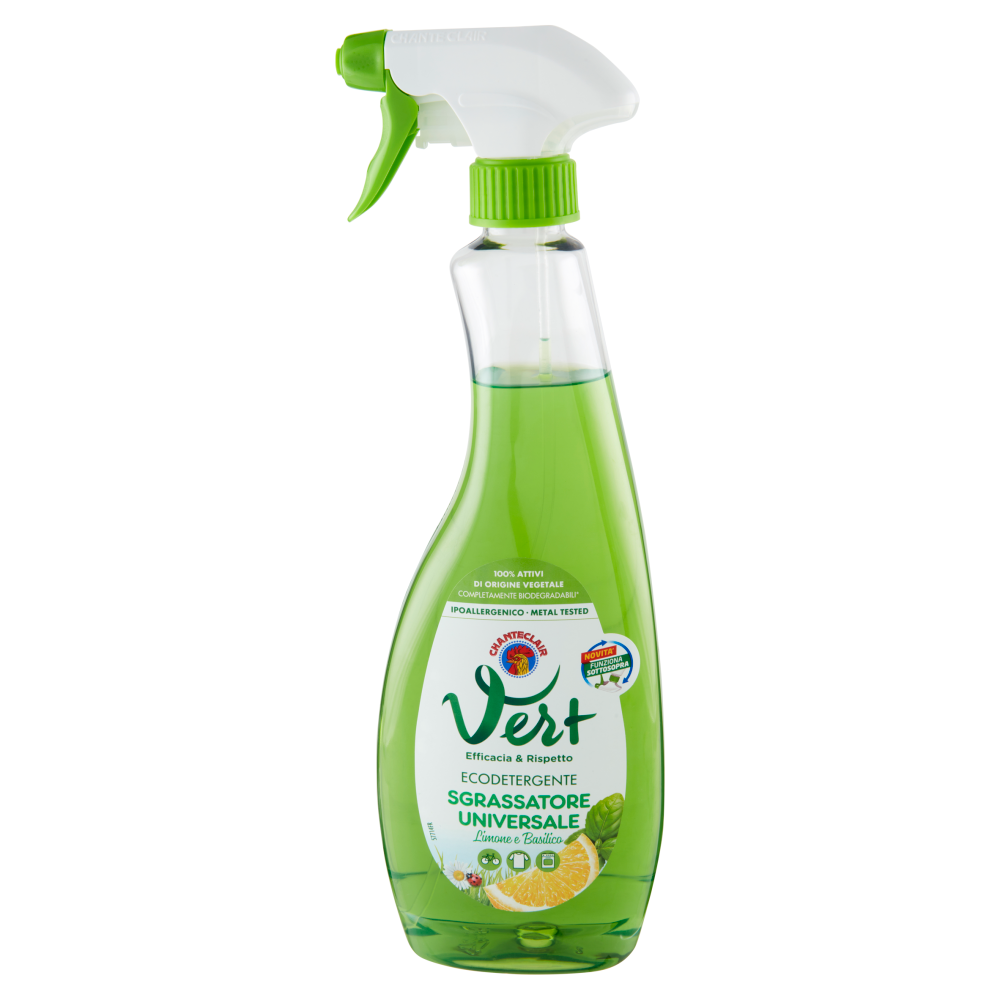 Vert di Chanteclair Ecodetergente Sgrassatore Universale Limone e Basilico 600 ml