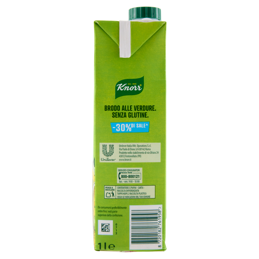 Knorr Mamma che Brodo! Vegetale -30% di Sale^ 1 l