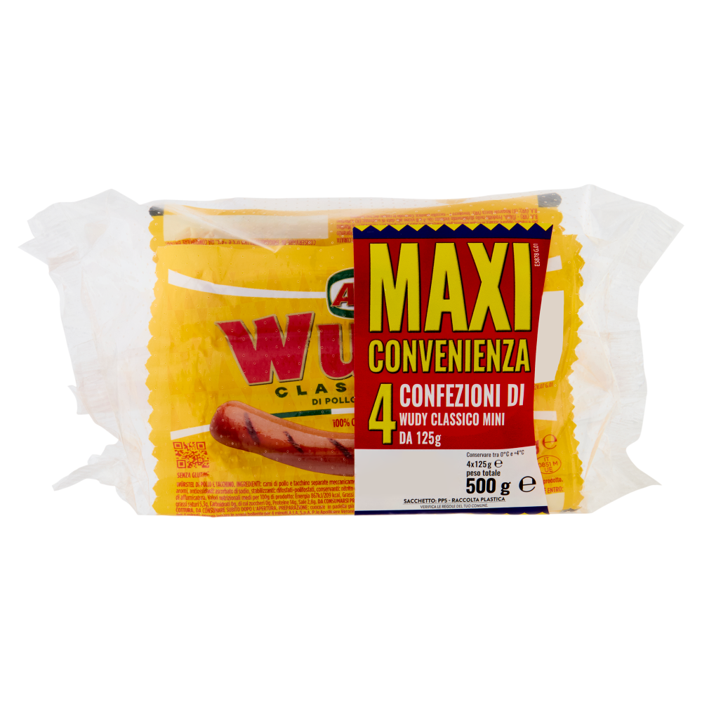 Aia Wudy Classico di Pollo e Tacchino 4 x 125 g
