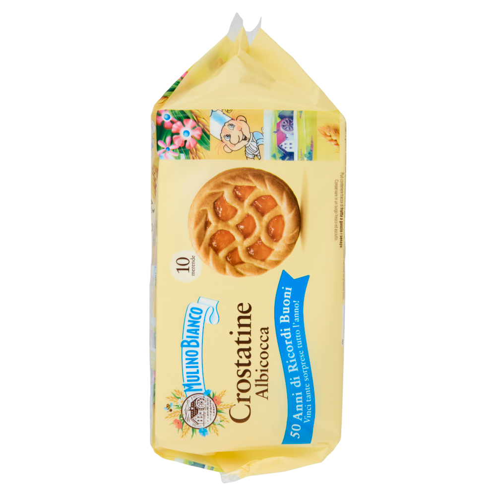 Mulino Bianco Crostatine Albicocca Merenda con 100% Albicocche Italiane 10 pezzi 400g