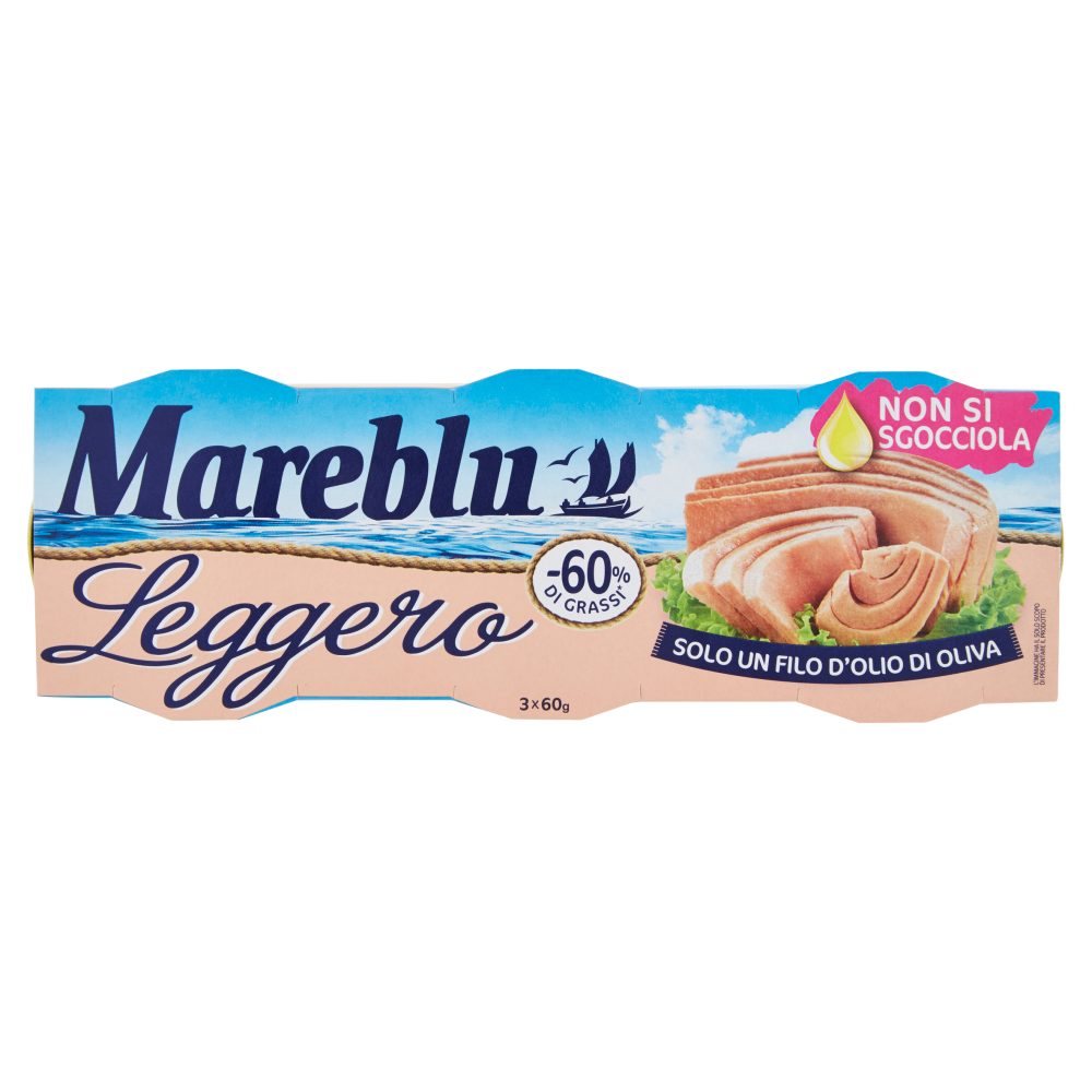 Mareblu Leggero Solo un Filo d'Olio di Oliva 3 x 60 g
