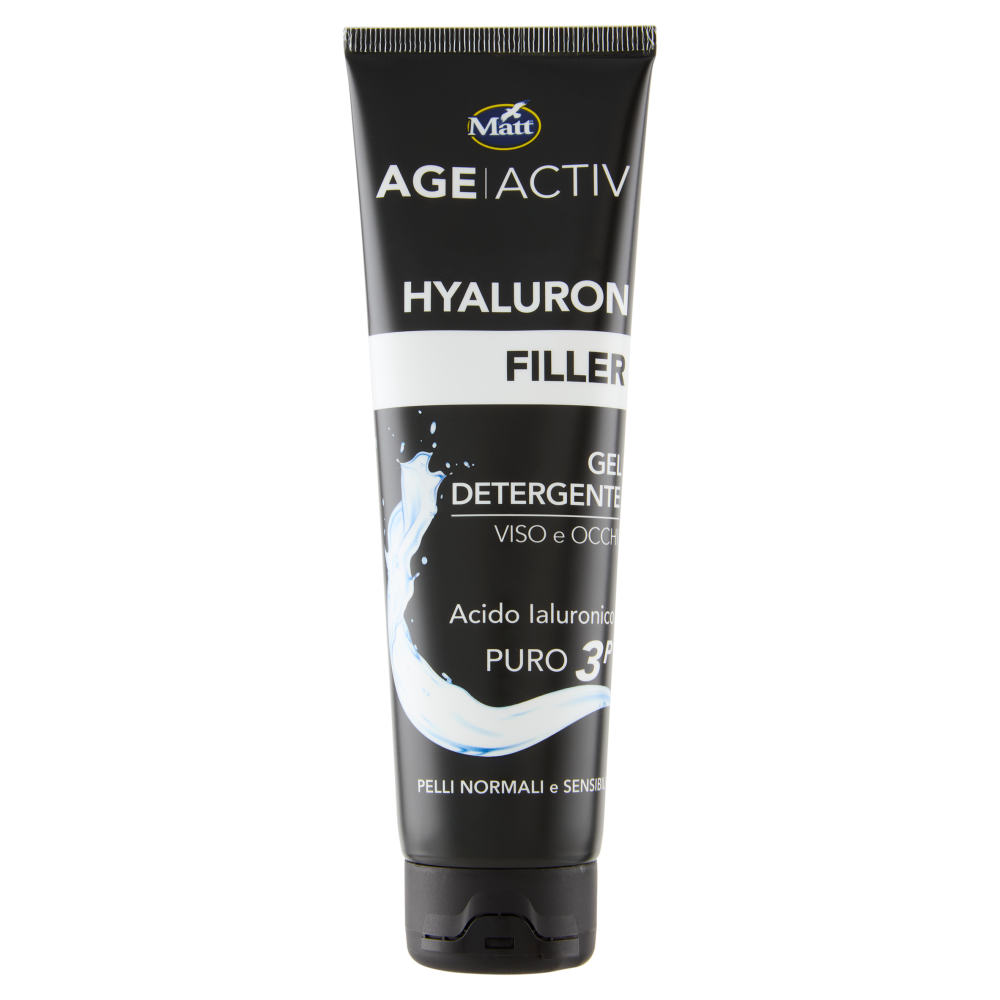 Matt Age Activ Hyaluron Filler Gel Detergente Viso e Occhi Acido Ialuronico Puro 3P 150 ml