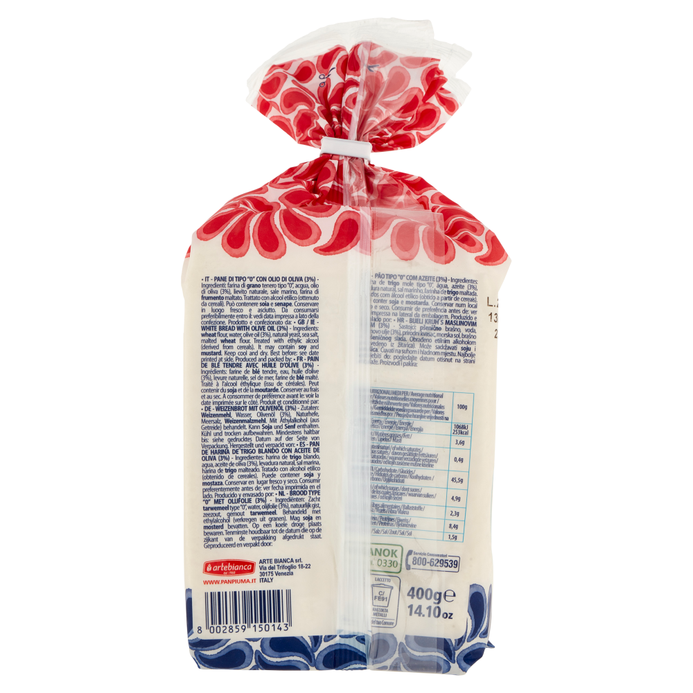 artebianca PanPiuma Grano tenero 400 g