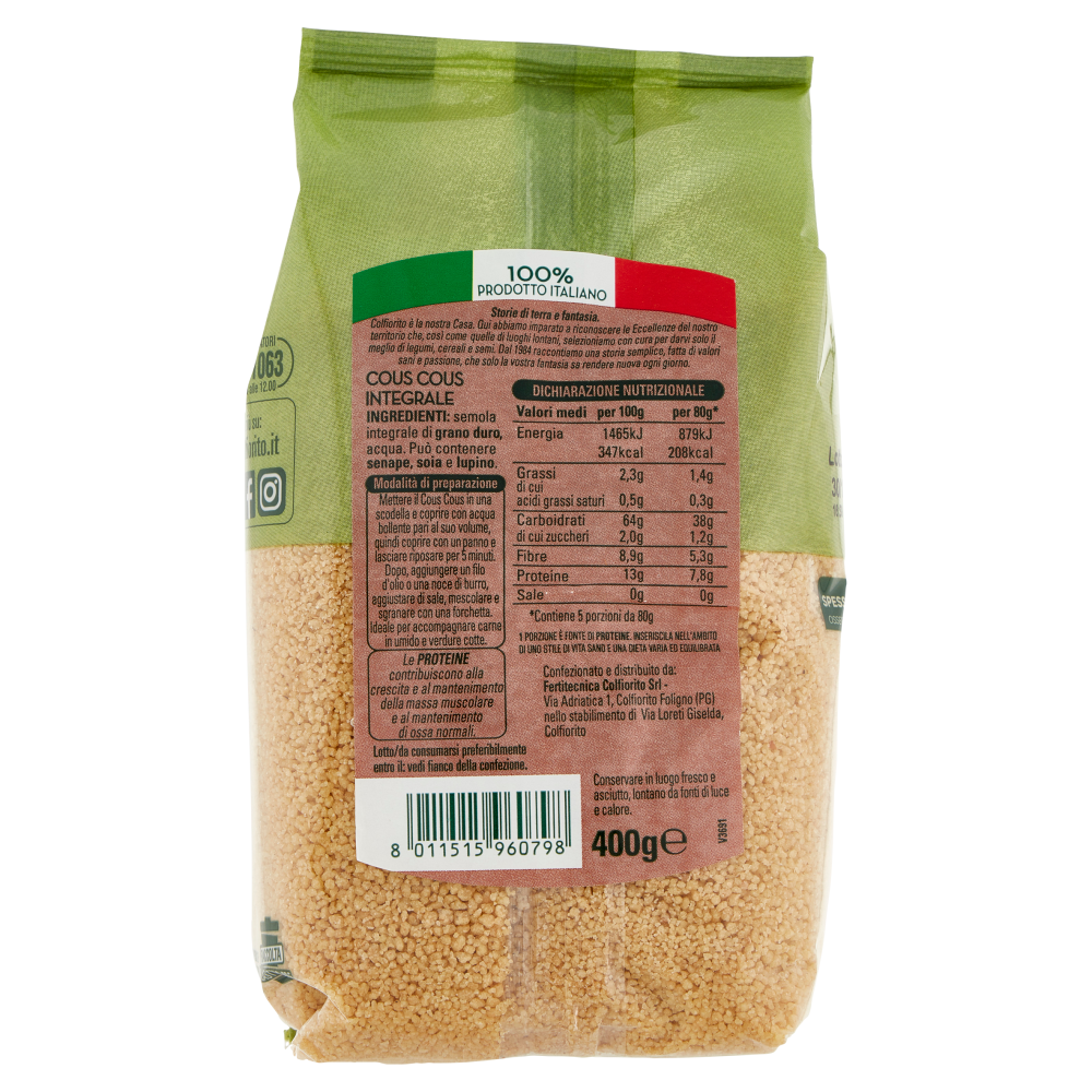 Colfiorito Integrale Cous Cous Integrale 400 g
