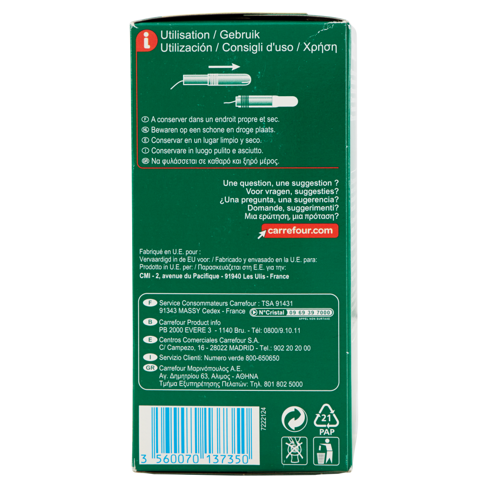 Carrefour Assorbenti interni con applicatore Super 20 pz