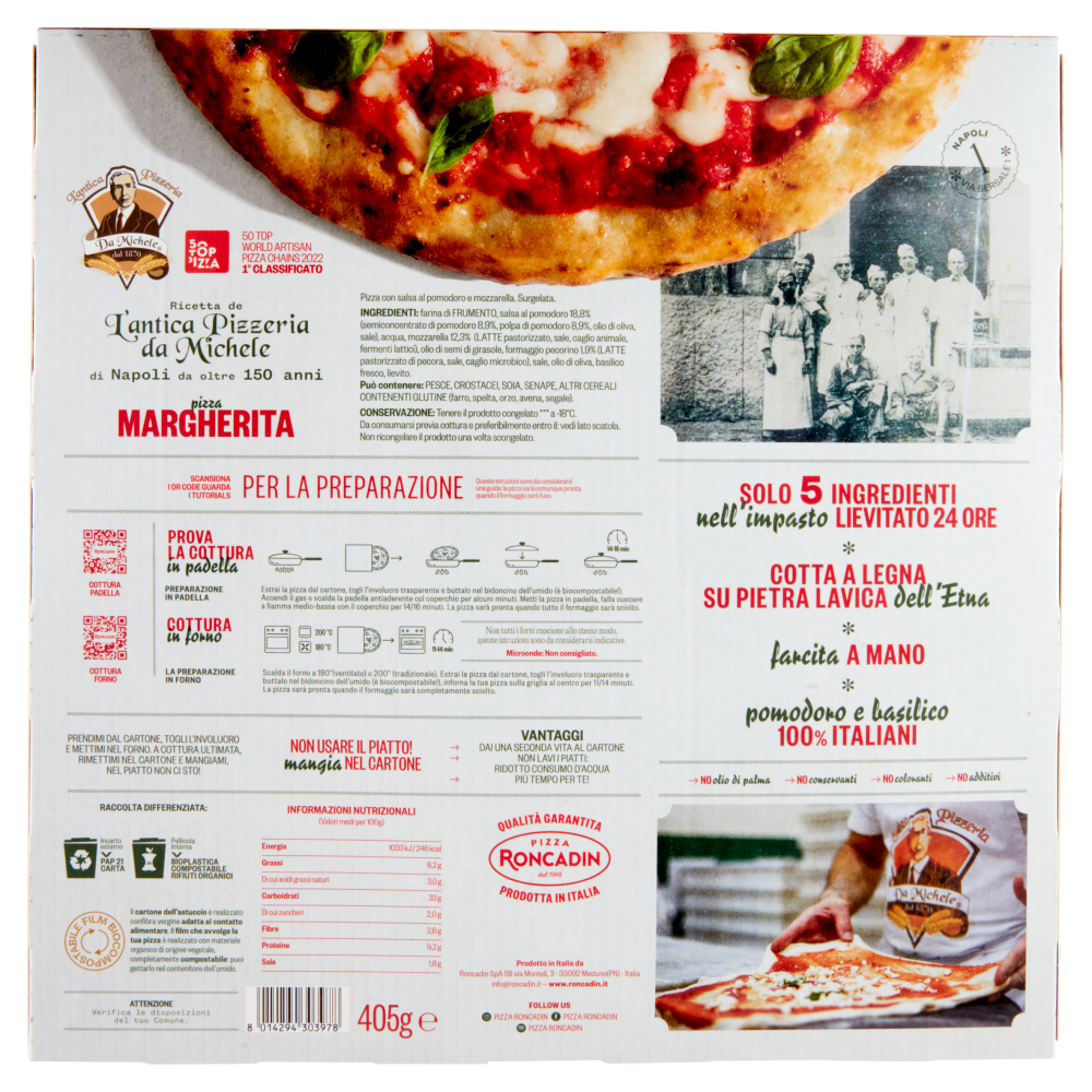 L'antica Pizzeria Da Michele pizza Margherita 405 g