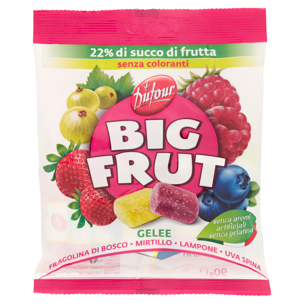 Dufour Big Frut Gelee Fragolina di Bosco - Mirtillo - Lampone - Uva Spina 90 g
