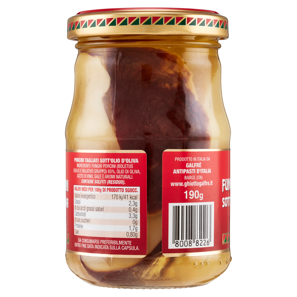 Galfr&egrave; Ghiotto Funghi Porcini Sott'Olio d'Oliva 190 g
