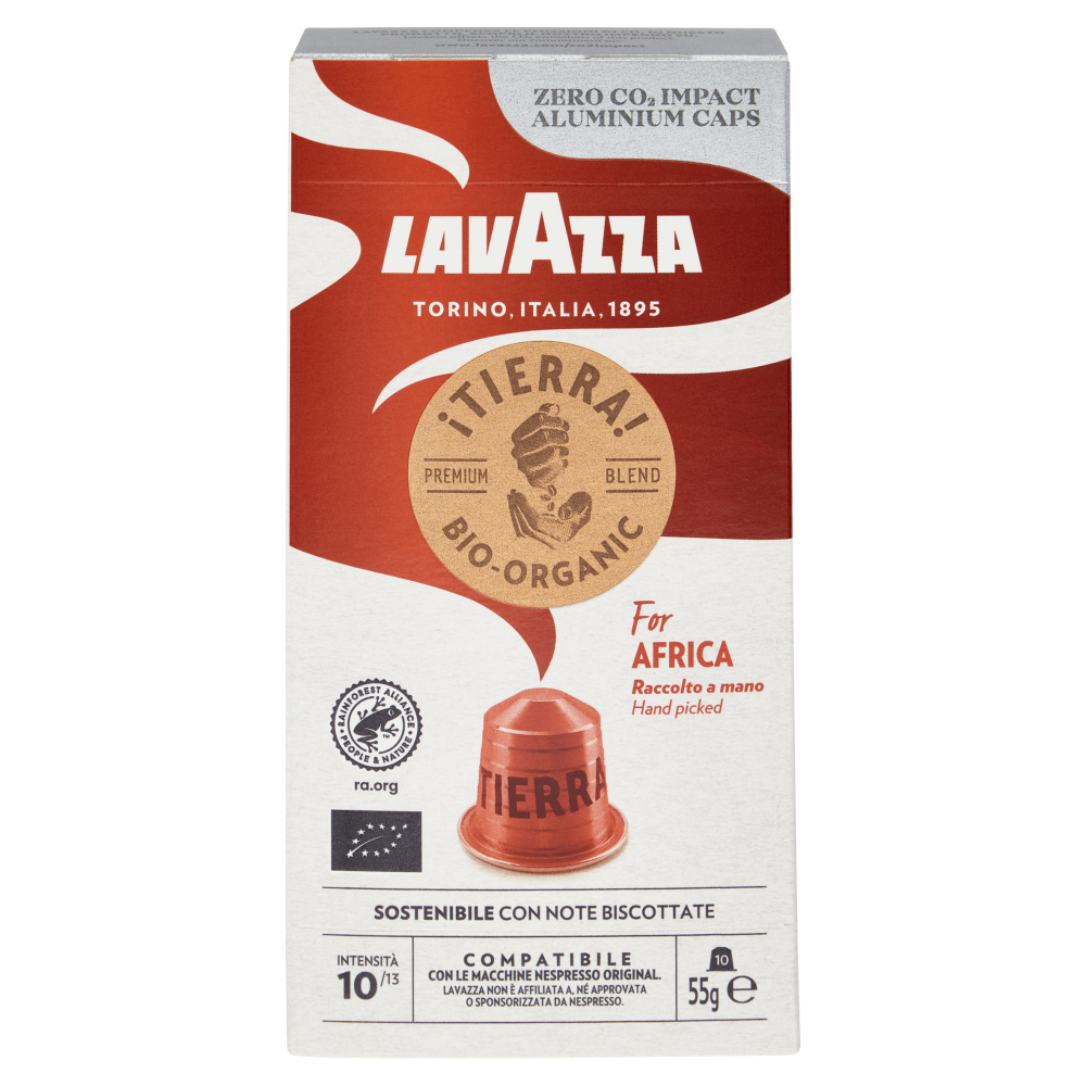Lavazza iTierra! Bio-Organic For Africa Compatibile con Nespresso Original 10 Capsule 55 g