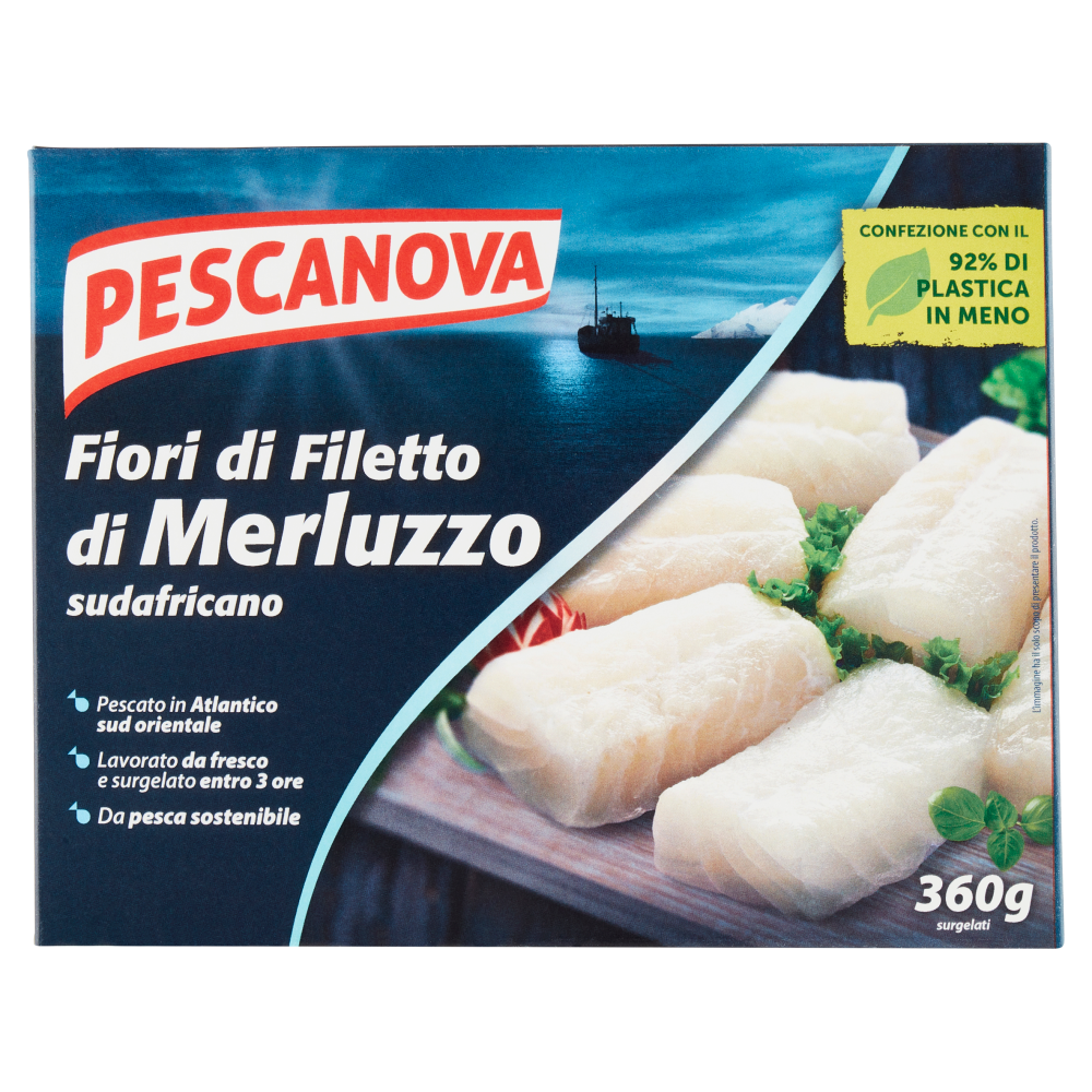 Pescanova Fiori di Filetto di Merluzzo sudafricano surgelati 360 g
