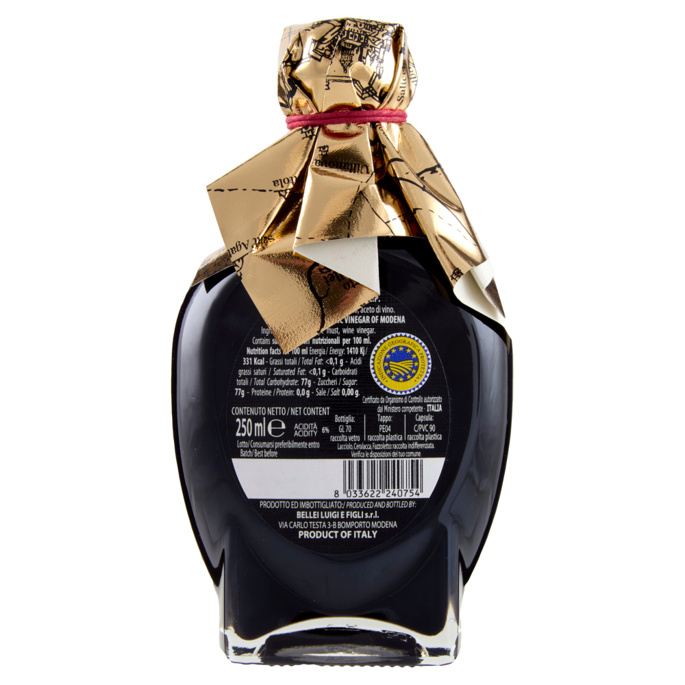 Acetaia Bellei Aceto Balsamico di Modena I.G.P. Scudi Oro 250 ml