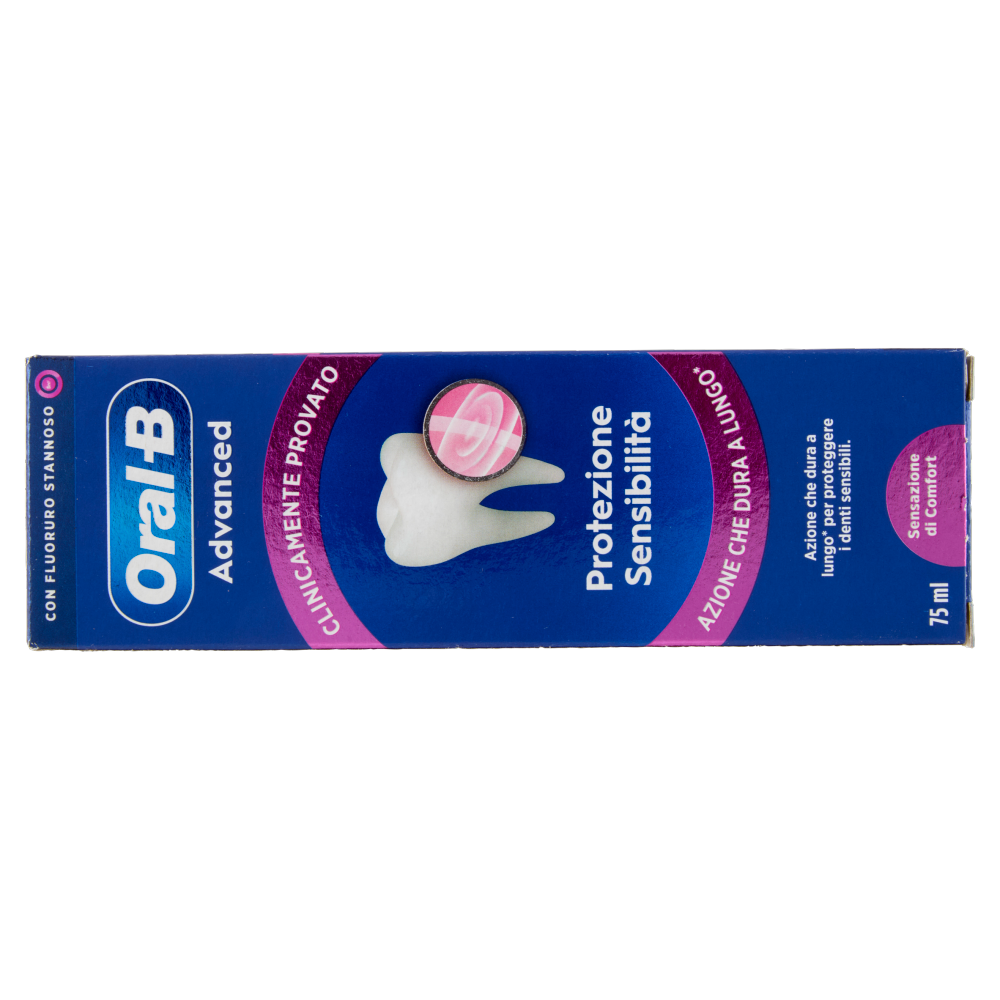 Oral-B Advanced Dentifricio Protezione Sensibilità Sensazione di Comfort 75 ml