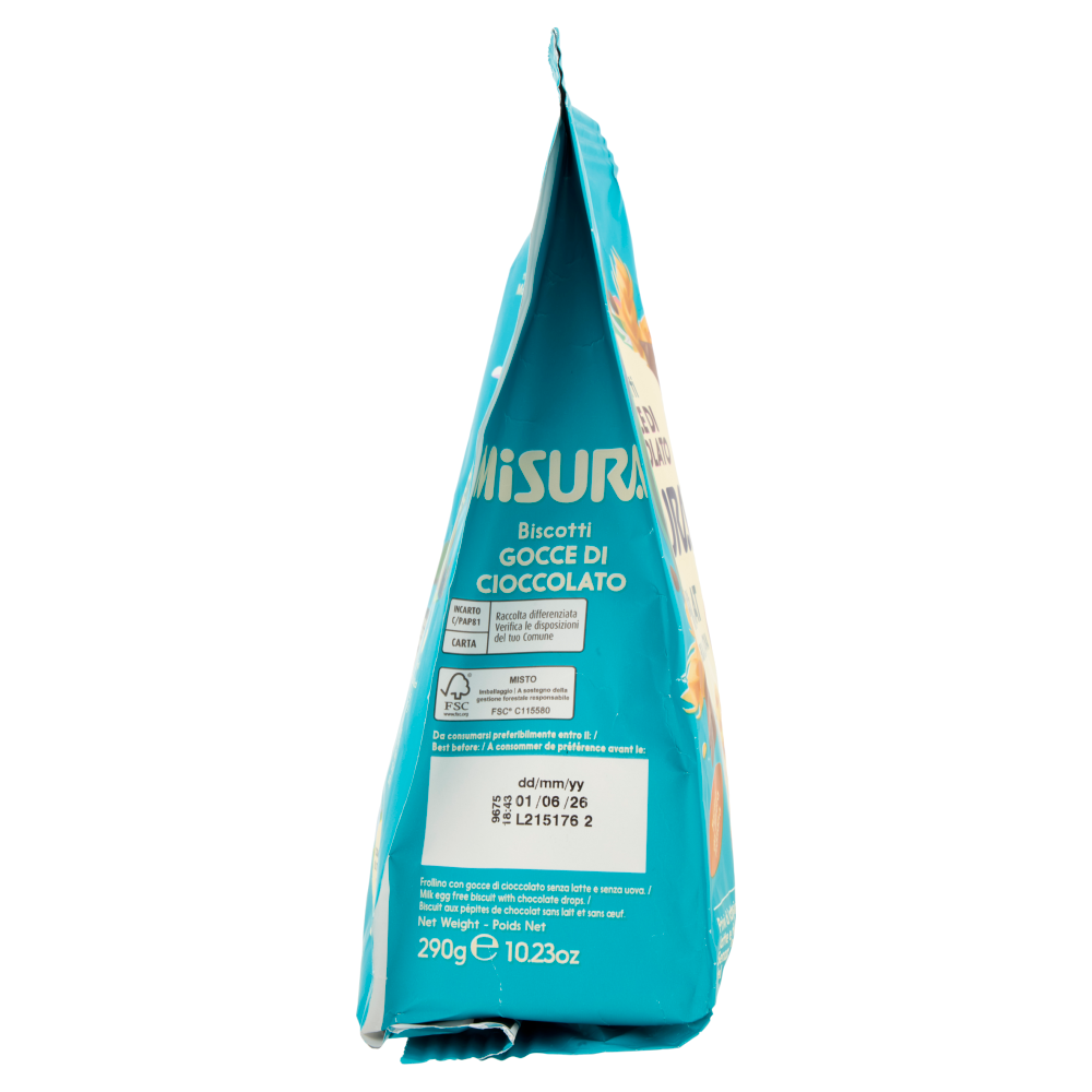 Misura Privolat Biscotti Gocce di Cioccolato 290 g