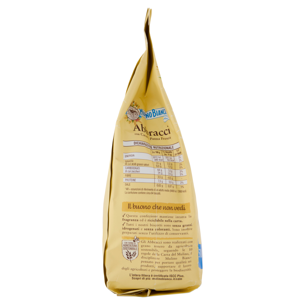 Mulino Bianco Abbracci Biscotti con Cacao e Panna Fresca 700g