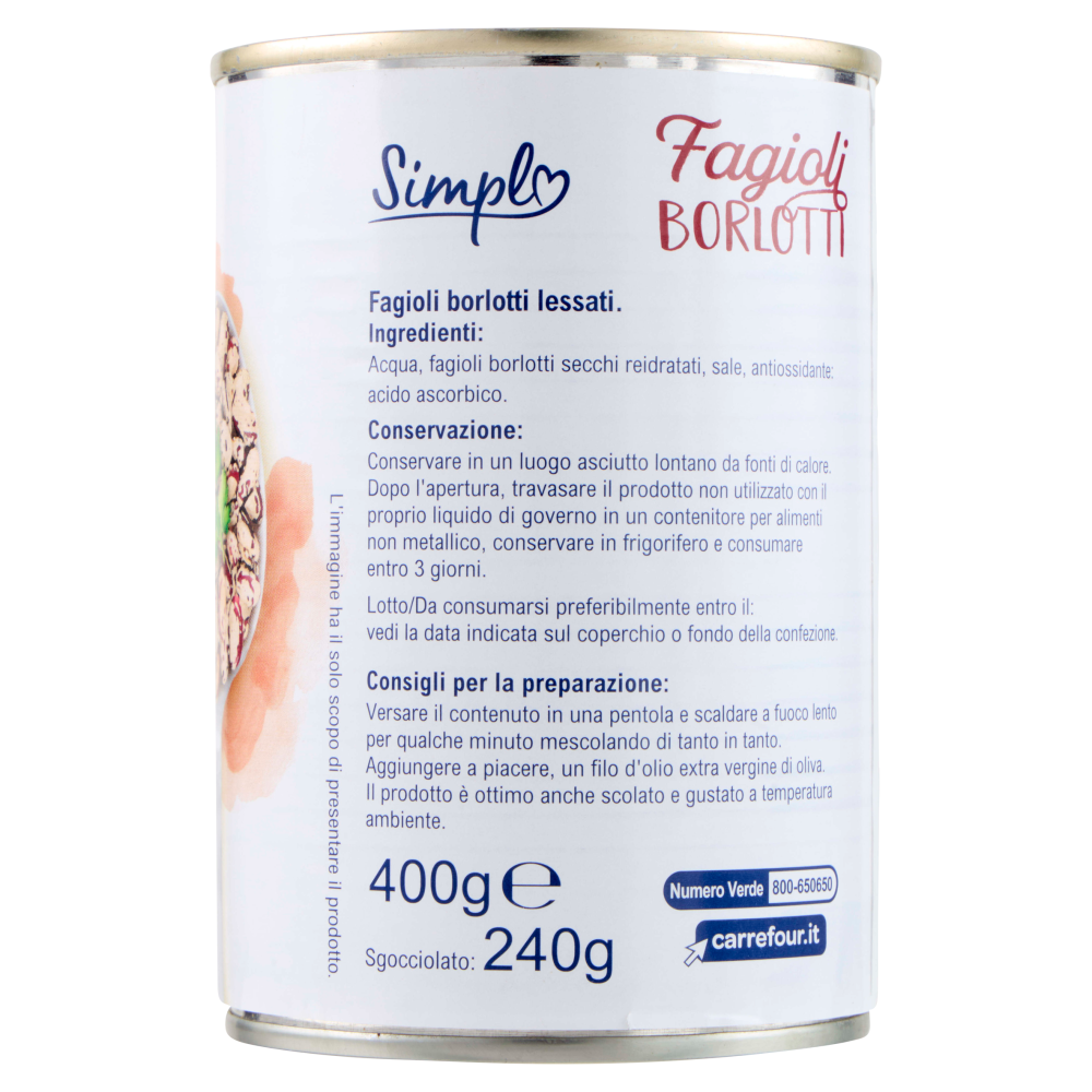 Simpl Fagioli Borlotti 400 g