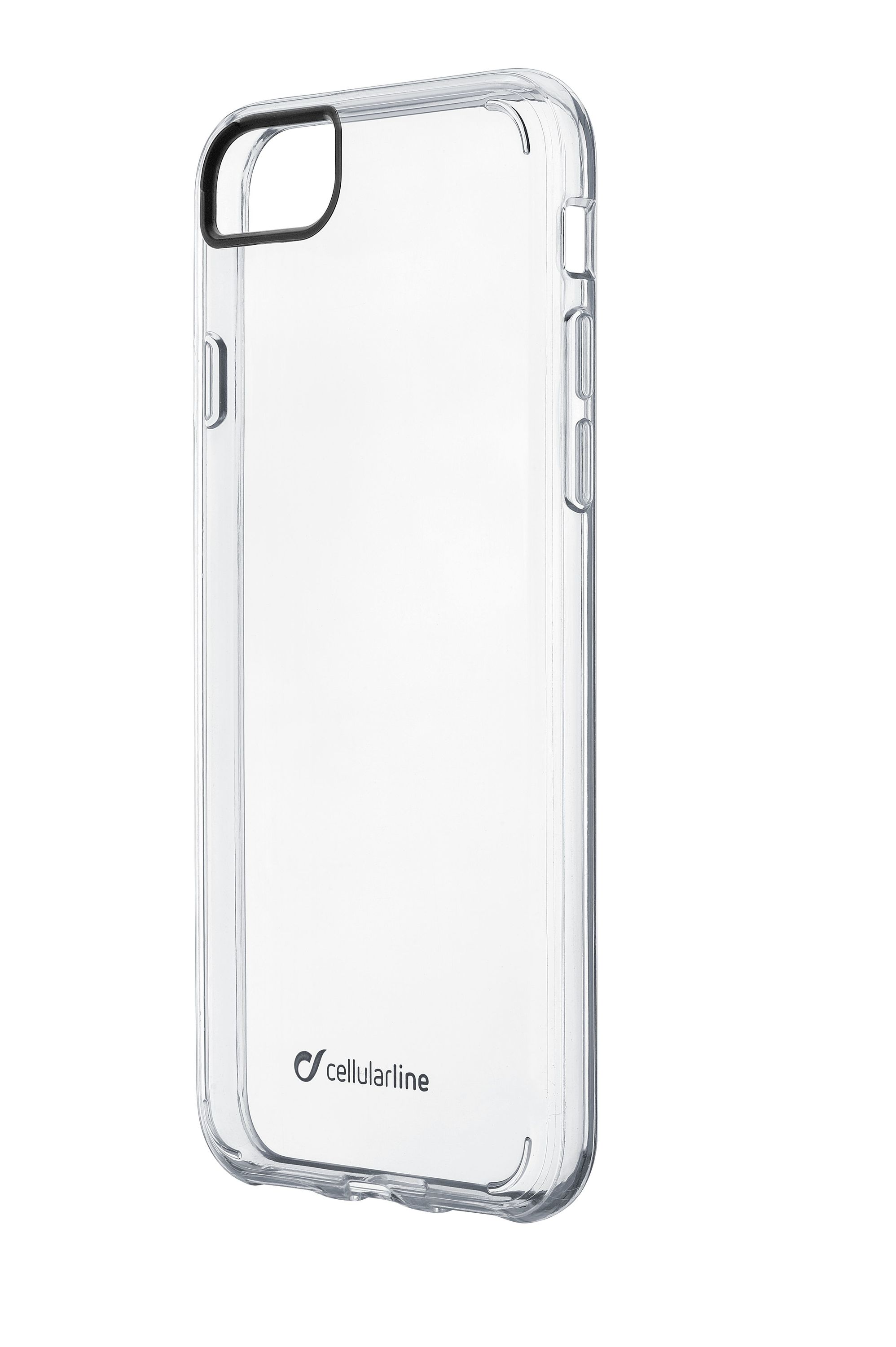 Cellularline Clear Strong - iPhone SE (2022) / SE (2020) / 8 / 7 Custodia rigida con bordi in gomma