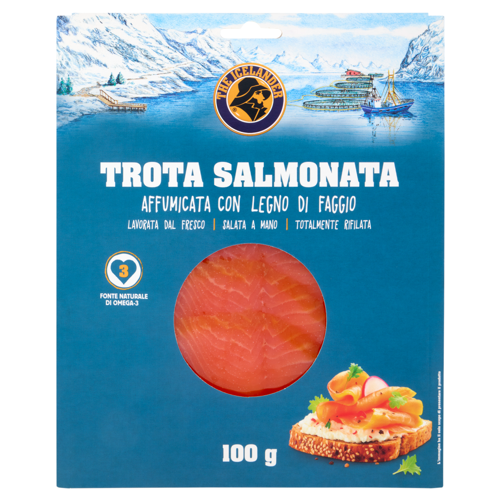 The Icelander Trota Salmonata Affumicata con Legno di Faggio 100 g