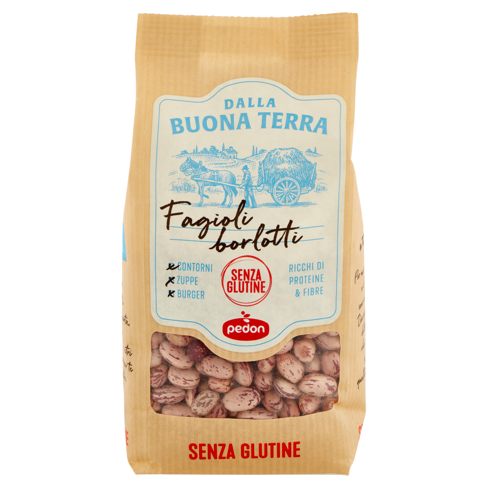 Dalla Buona Terra pedon Senza Glutine Fagioli Borlotti 350 g