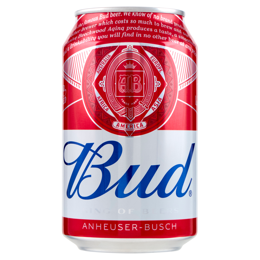 Bud Birra lager internazionale lattina 33 cl