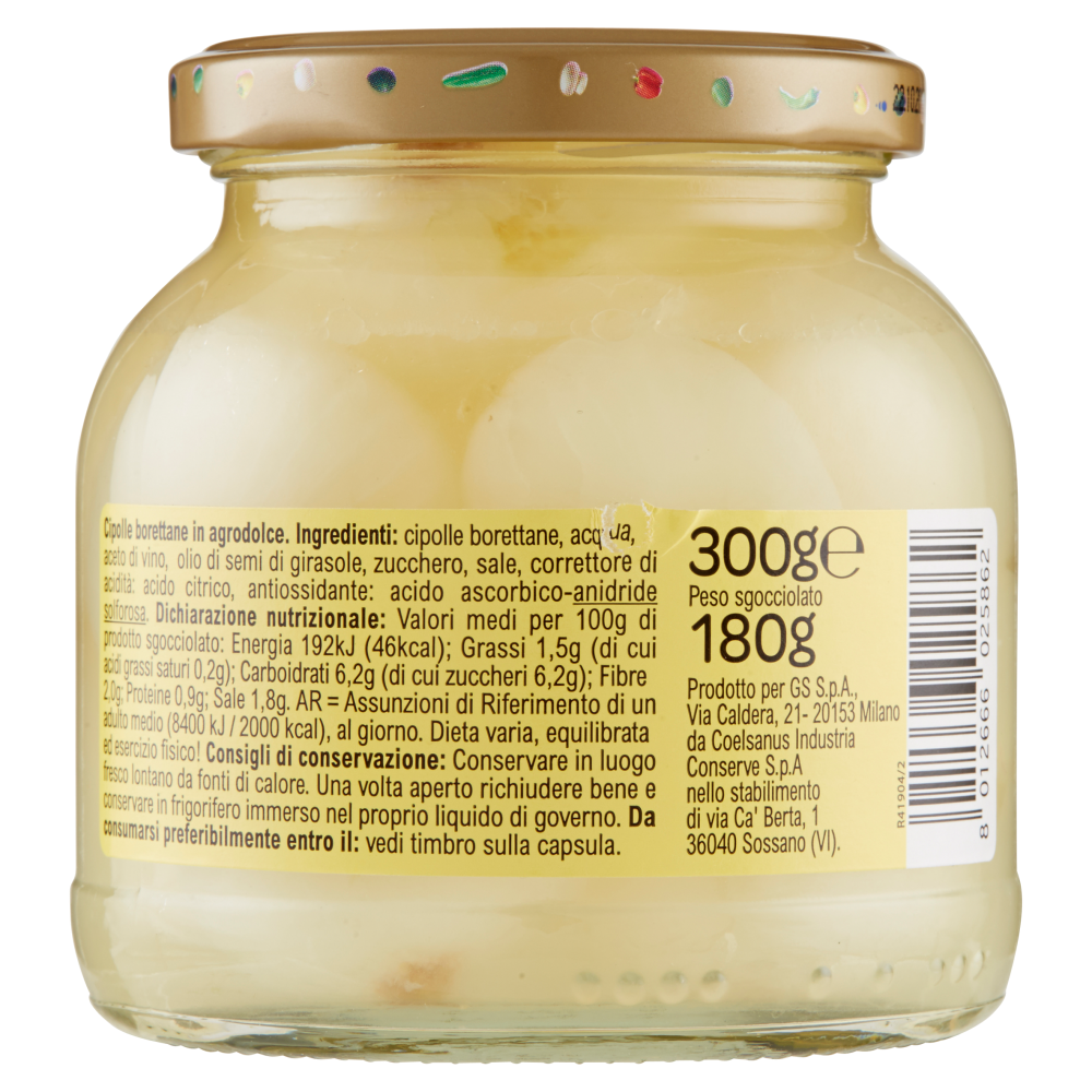 Carrefour Specialità Cipolle Borettane in Agrodolce 300 g