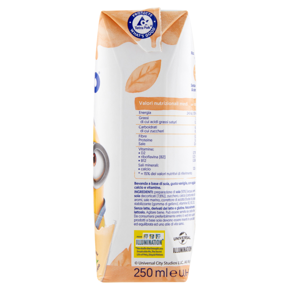 ALPRO Minions, Bevanda Vegetale, Soia Gusto Vaniglia, No Lattosio, Basso in Grassi Saturi, 250 ml