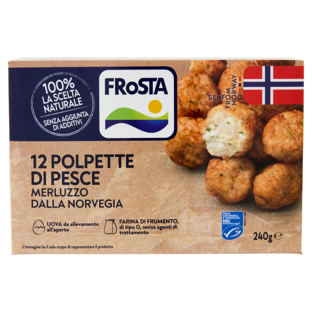 FRoSTA 12 Polpette di Pesce Merluzzo dalla Norvegia 240 g