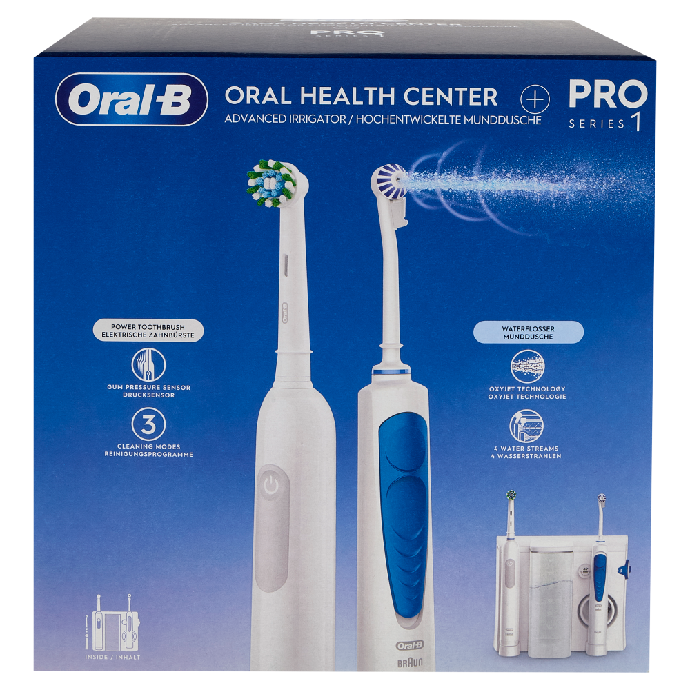 Oral-B Oral Health Center + Spazzolino Elettrico Denti Ricaricabile Pro Series 1