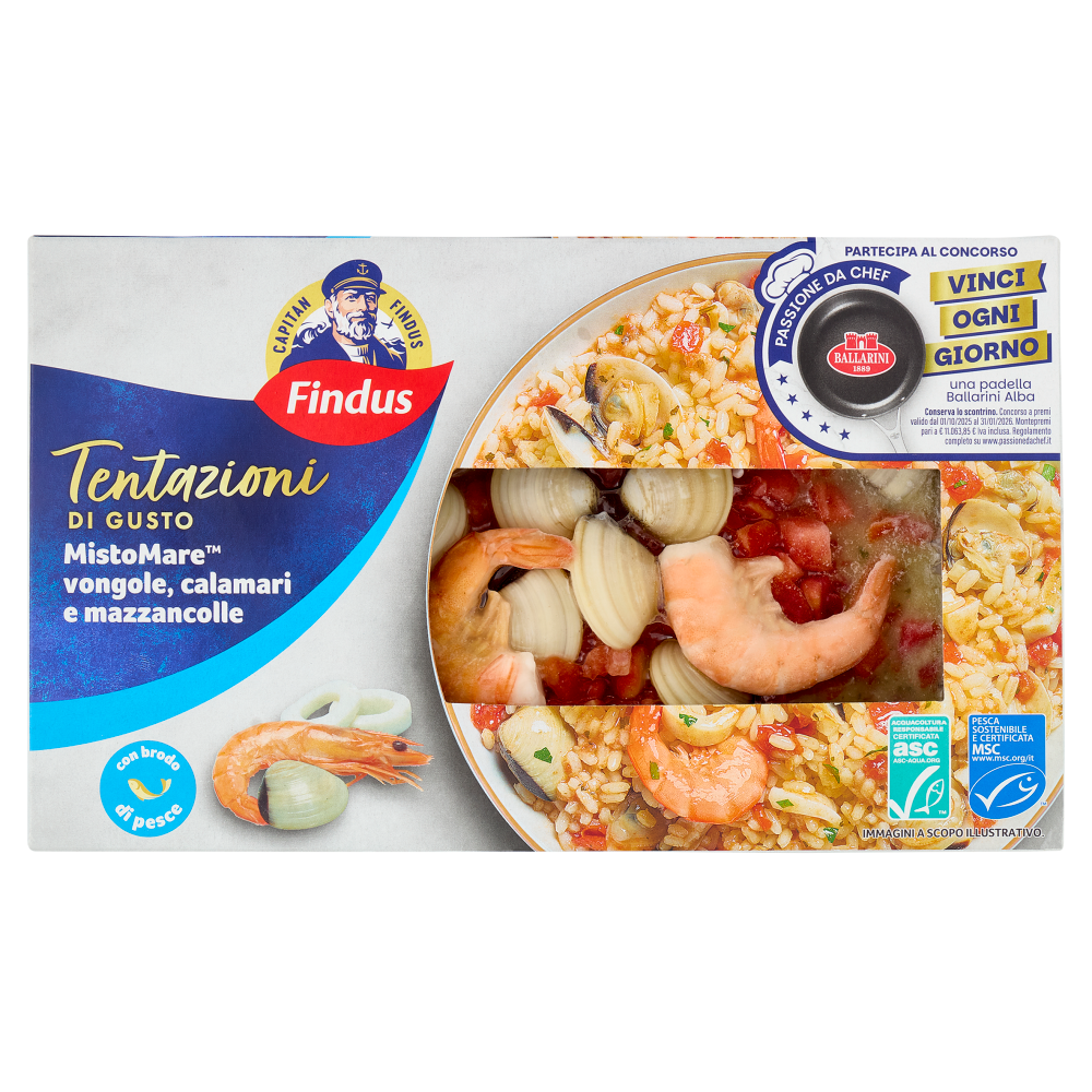 Capitan Findus Tentazioni di Gusto Misto Mare vongole, calamari e mazzancolle 400 g